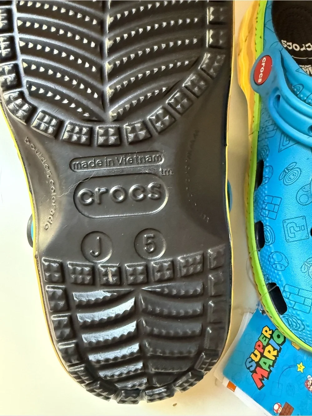 CROCS Super Mario Blue Clogs with Character Charms